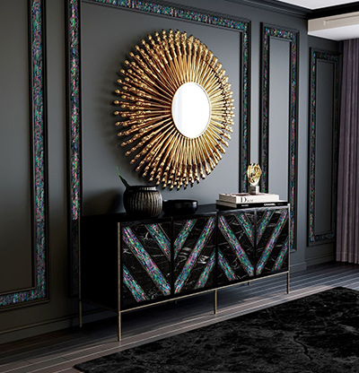 " Luxurious design tile decoration LEAFLAT by FBINNOTECH Piastrelle in madreperla: un'alternativa unica per il tuo rivestimento"