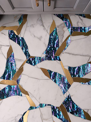 " Luxurious design tile decoration FBINNOTECH Piastrelle in madreperla: un tocco di lusso per il tuo spazio abitativo"