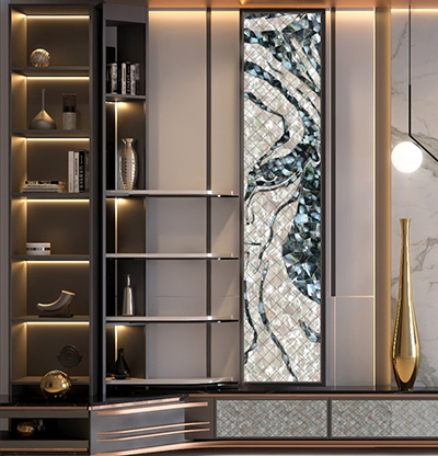 " Luxurious design tile decoration FBINNOTECH Piastrelle in madreperla: un'aggiunta raffinata al tuo pavimento"