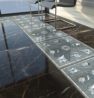 " Luxurious design tile decoration LEAFLAT by FBINNOTECH Плитка из перламутра: элегантный выбор для вашего проекта дизайна"