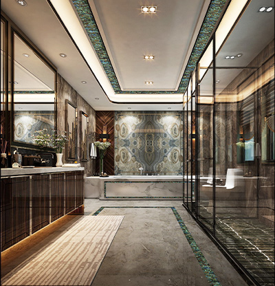 " Luxurious design tile decoration LEAFLAT by FBINNOTECH Mother-of-pearl tiles: a touch of luxury for your living space"