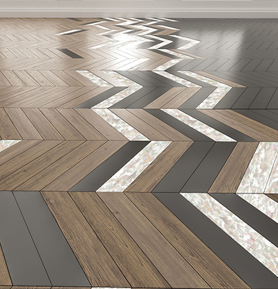 " Luxurious design tile decoration LEAFLAT by FBINNOTECH Mother-of-pearl tiles: a stylish detail for your interior"