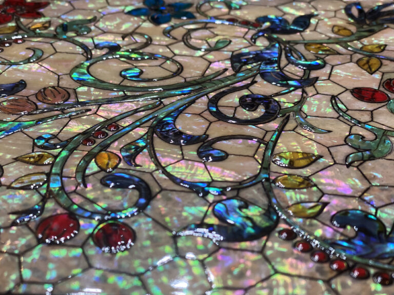 Leafat, luxury decorative tiles for floors, walls and furnishing accessories. Leather or mother-of-pearl mosaics for unique interior d (4)